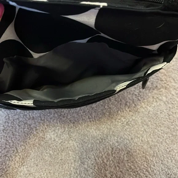 Polka dot black and white bag with wallet - Picture 3 of 8